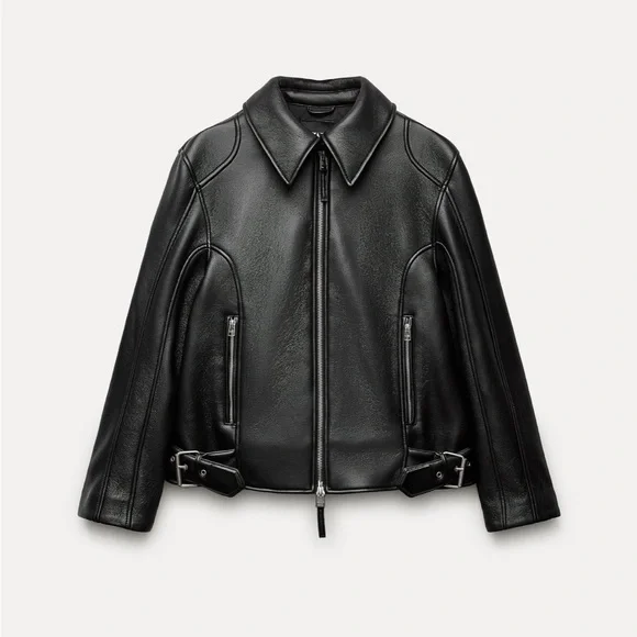 Zara | Jackets & Coats | Faux Leather Jacket Zw Collection